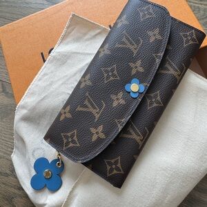 Louis Vuitton Brown and Blue Monogram Wallet